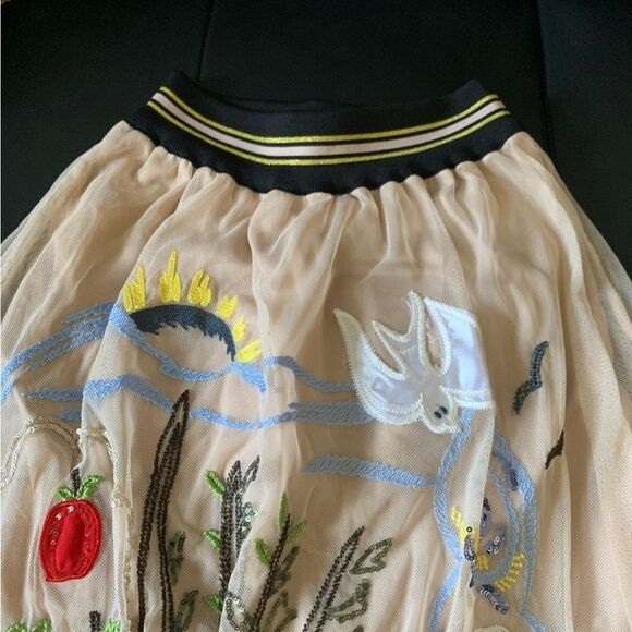 ZARA TAN MIDI SKIRT - Picture 6 of 14